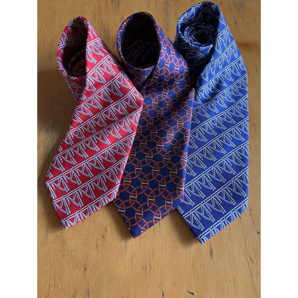 Lot of Three Crown Richel Royal Designer Neck Ties Men’s Made In Spain 100% Silk